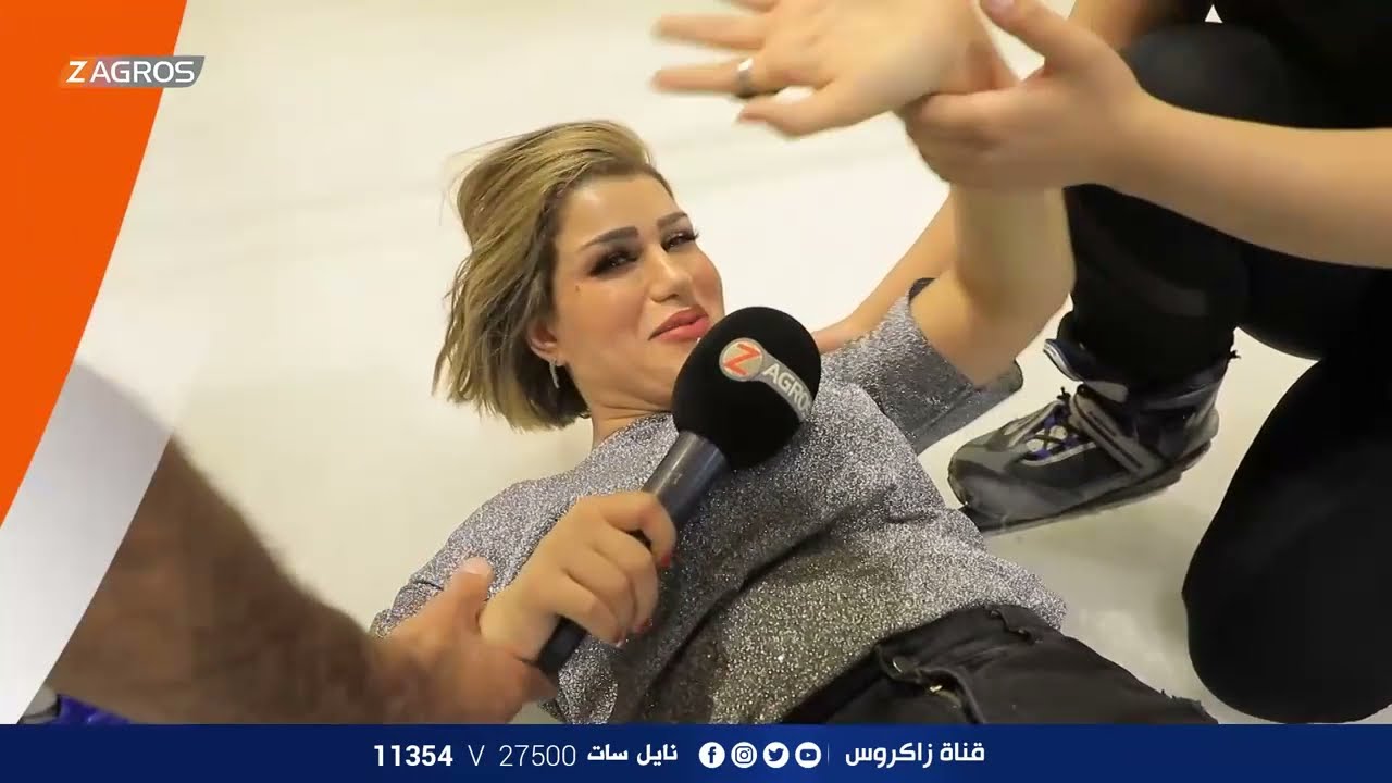 على الهواء مباشرة.. لحظة سقوط مذيعة زاكروس 