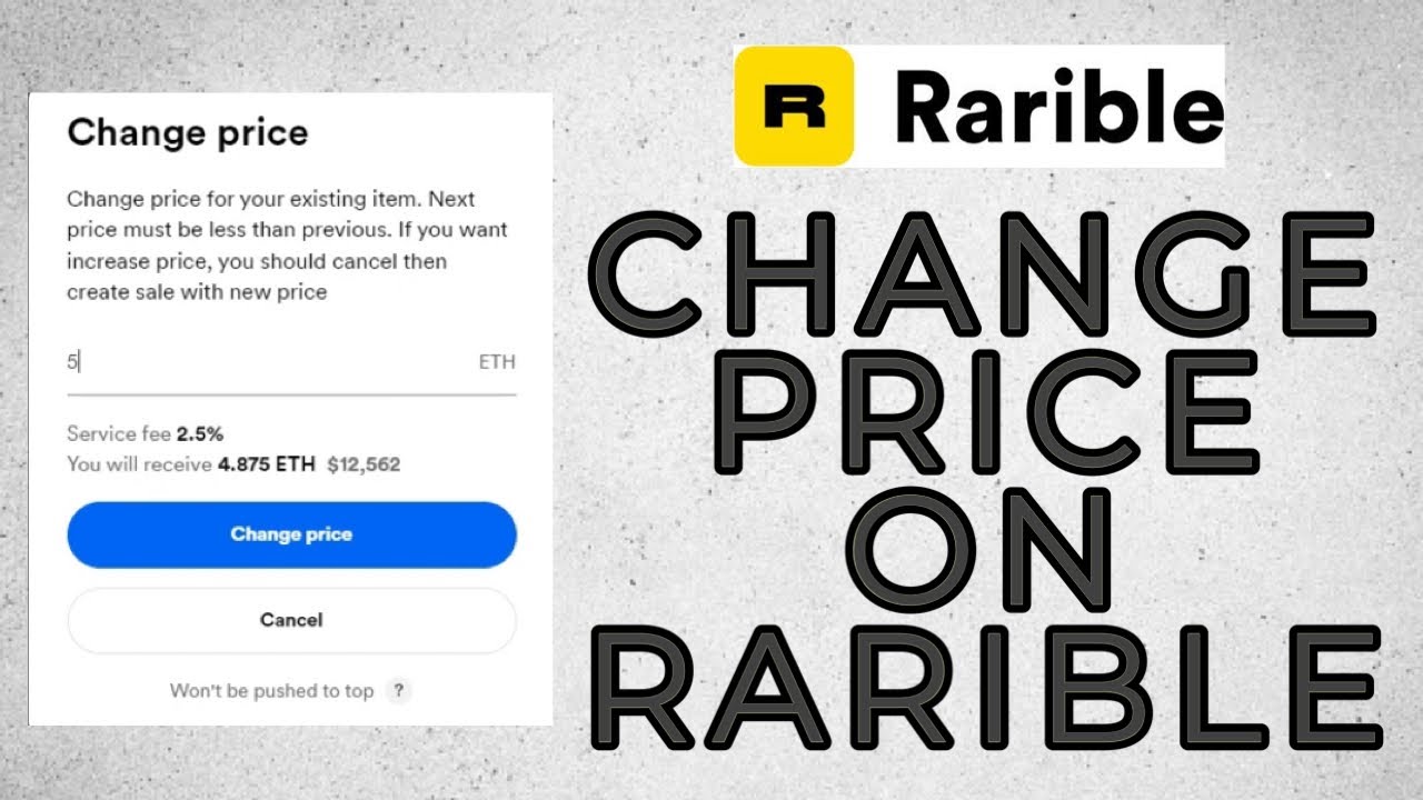 How to Change Price on Rarible || Rarible NFT Market Reset Price (2022)