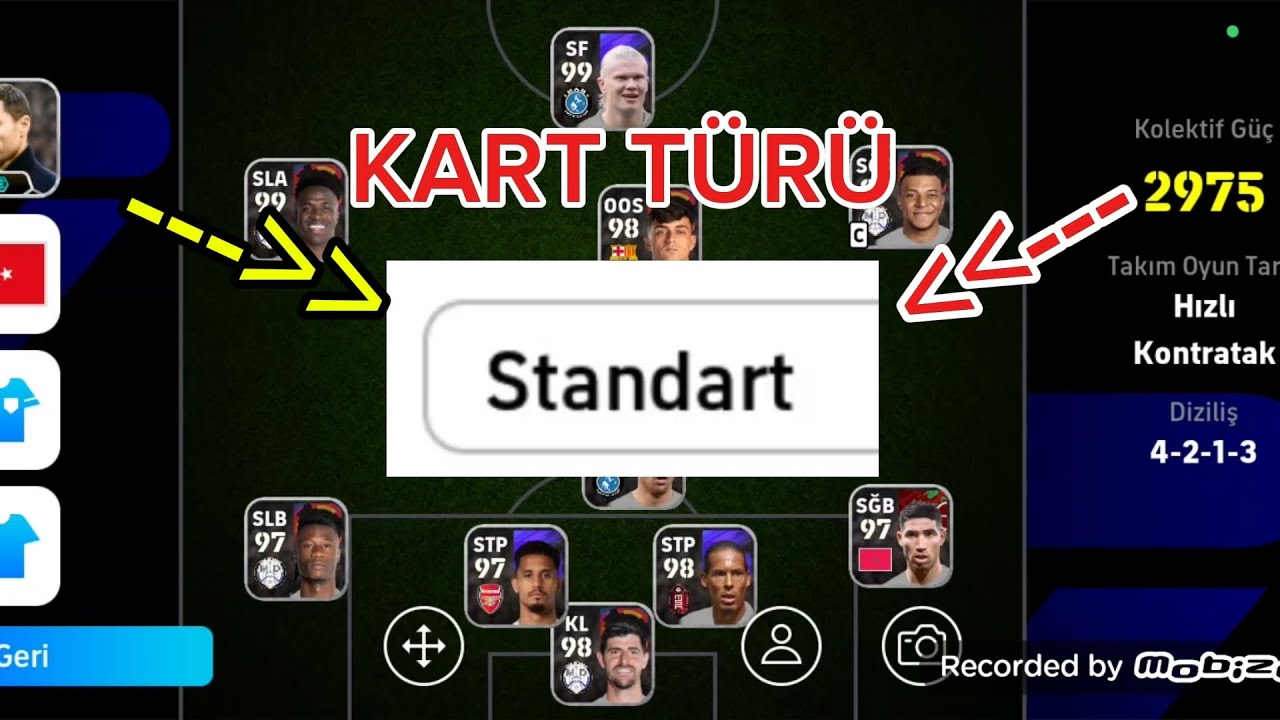 KART TÜRLERİNİ DENİYORUM BÖLÜM 1(Standart kartlar👀🔥)#efootball 