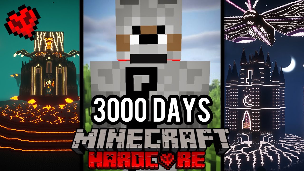 I Survived 3000 Days in Hardcore Minecraft… (World Tour!)