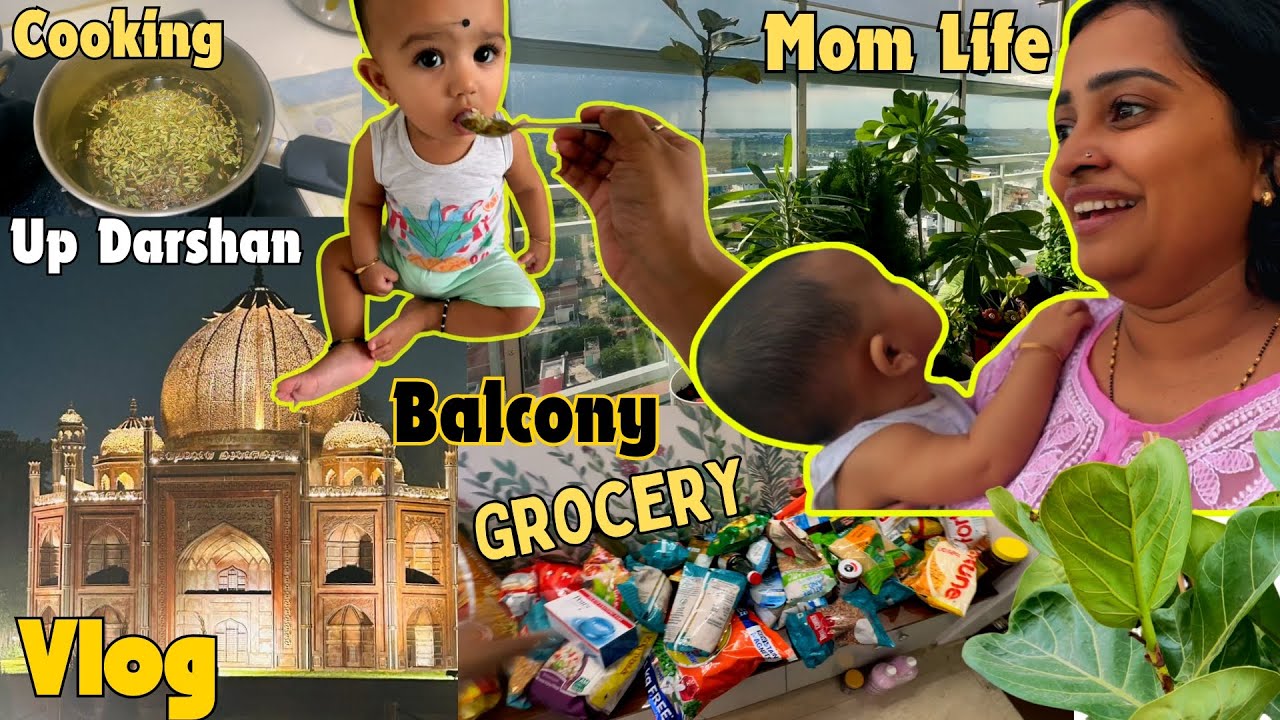 Indian Mom's Morning to Night tiffin, Cooking, Baby, Grocery Vlog 🤷‍♀️UP Darshan Park Lucknow Visit💞