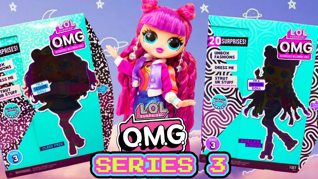 Series 3 OMG Dolls LOL Surprise Unboxing Class Prez & Roller Skater