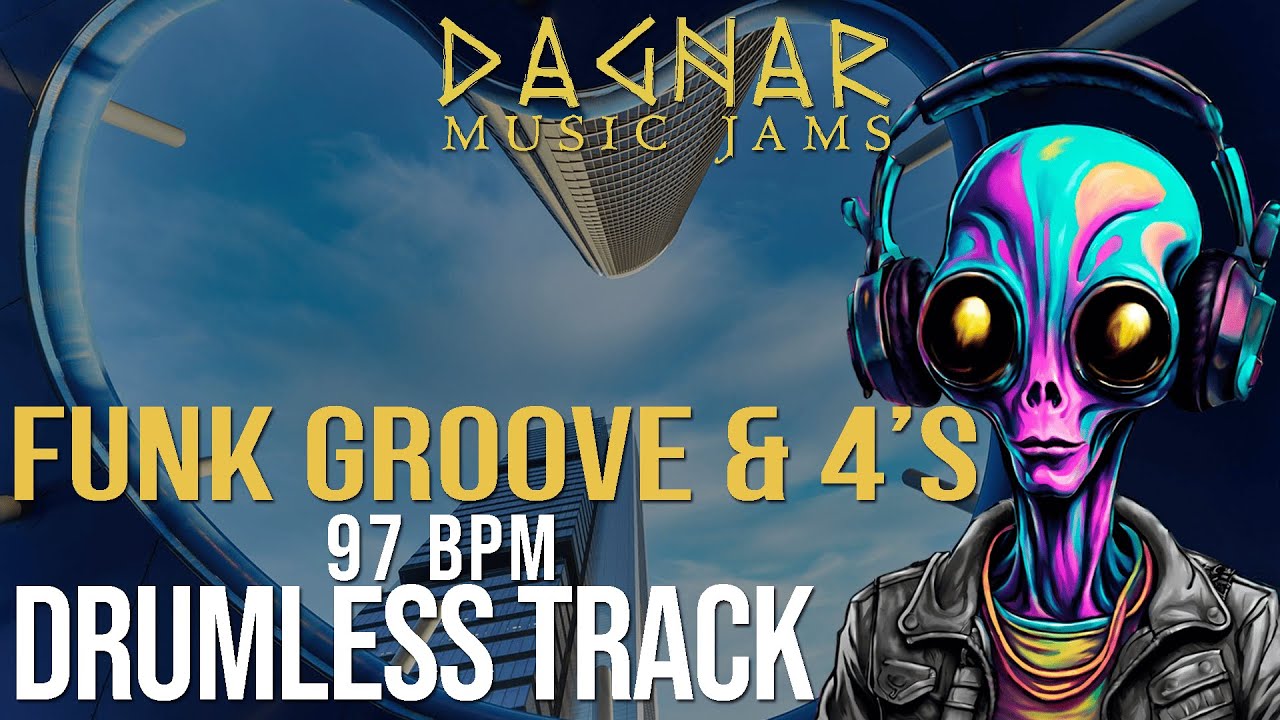 Funk Groove & 4's | SOLOS | DRUMLESS TRACK | 97 BPM | Play Along for Drummers