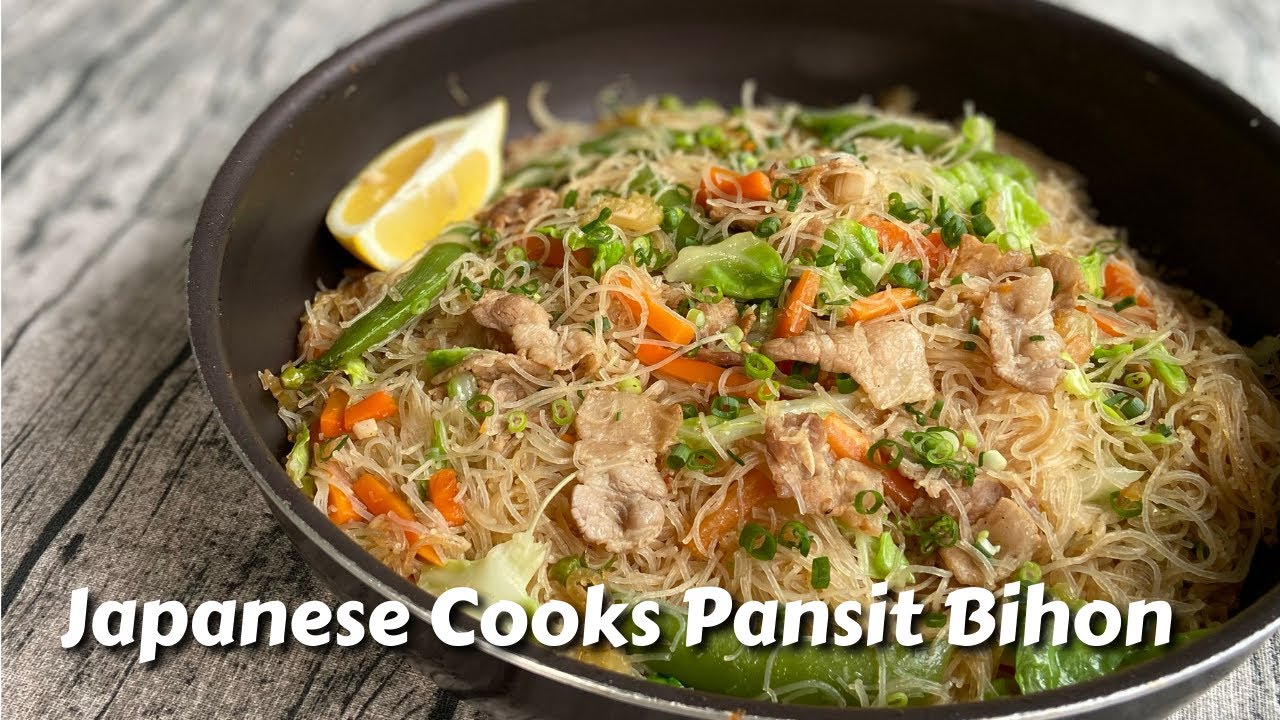I Cooked Pansit Bihon For The First Time! How Did Japanese Make Pansit Bihon? Filipino Dish Series!