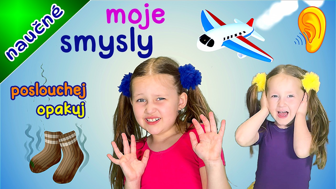 5 SMYSLŮ PRO DĚTI 👀 | Poznej své tělo – Moje hlava | Naučné video pro nejmenší