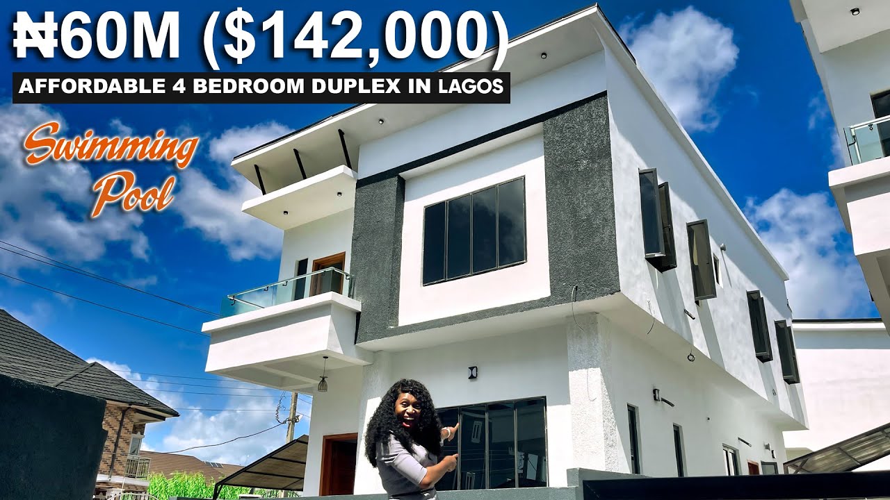 Inside a ₦60,000,000 ($142,000) 4 Bedroom Duplex With Swimming Pool in Ajah - Affordable Homes.
