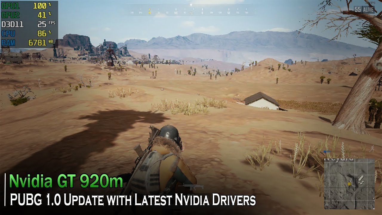 PUBG 1.0 UPDATE Benchmark on Nvidia 920m / 920mx