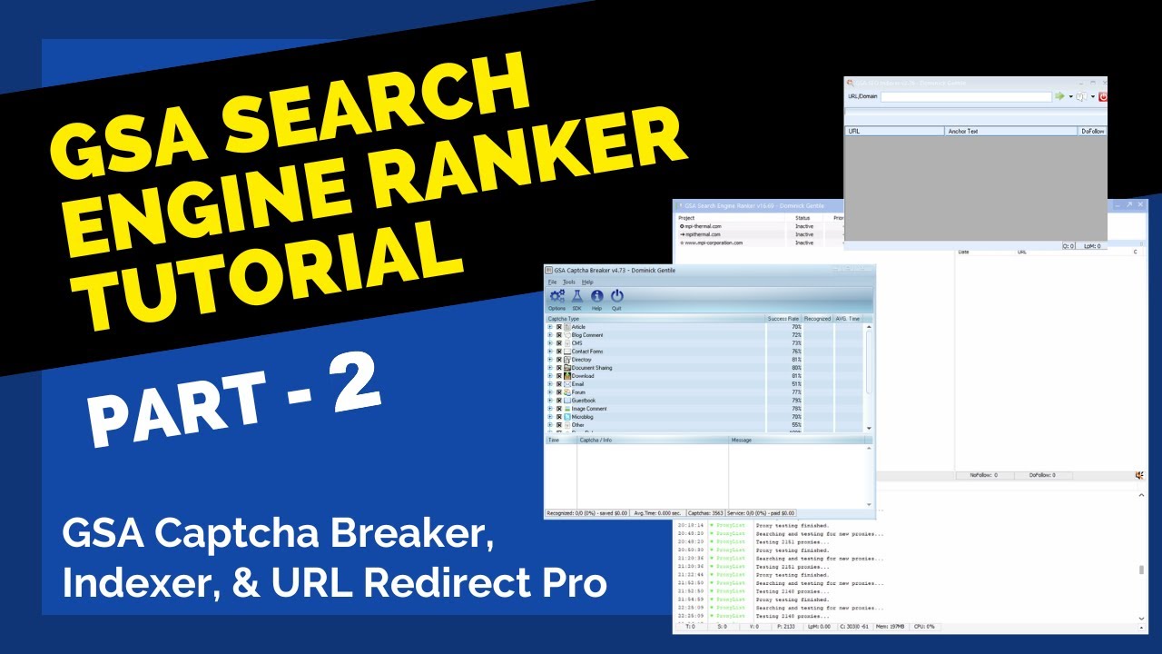 GSA Search Engine Ranker Tutorial - Quick Start Guide - Part 2 - Backlinking Review & Overview
