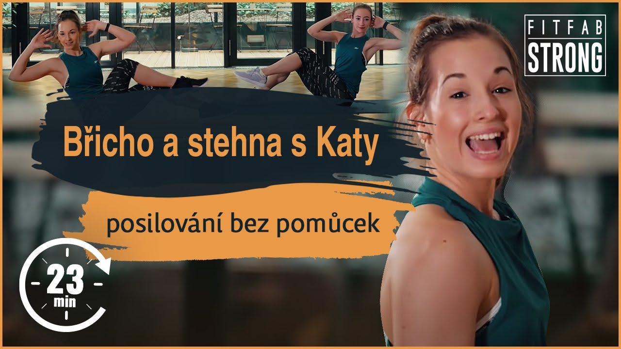 Břicho & stehna s Katy | Cvičte doma s FITFAB Strong (posilování bez pomůcek)