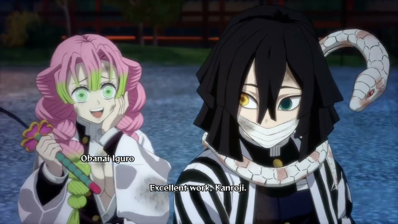 Obanai And Mitsuri have the most intense  training battle against Tanjiro and Genya