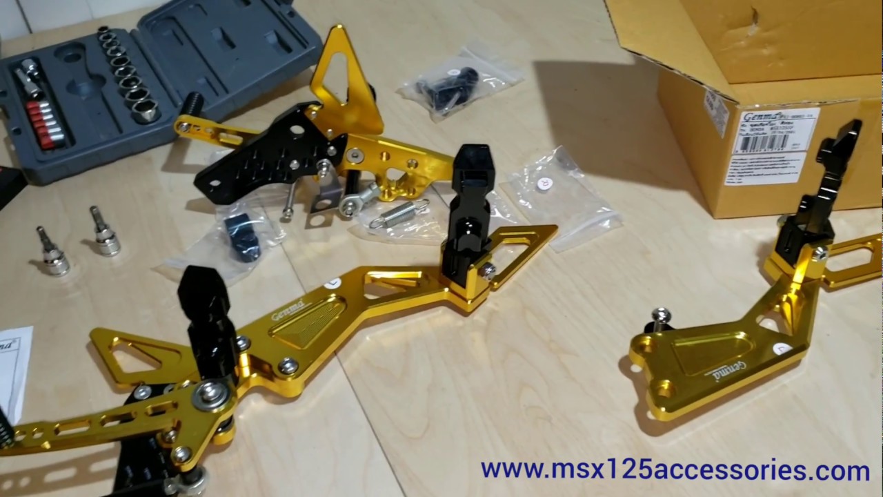 Honda Grom / MSX 125 GENMA REARSETS V4  Installation  (Assembly &  Installation part 2)