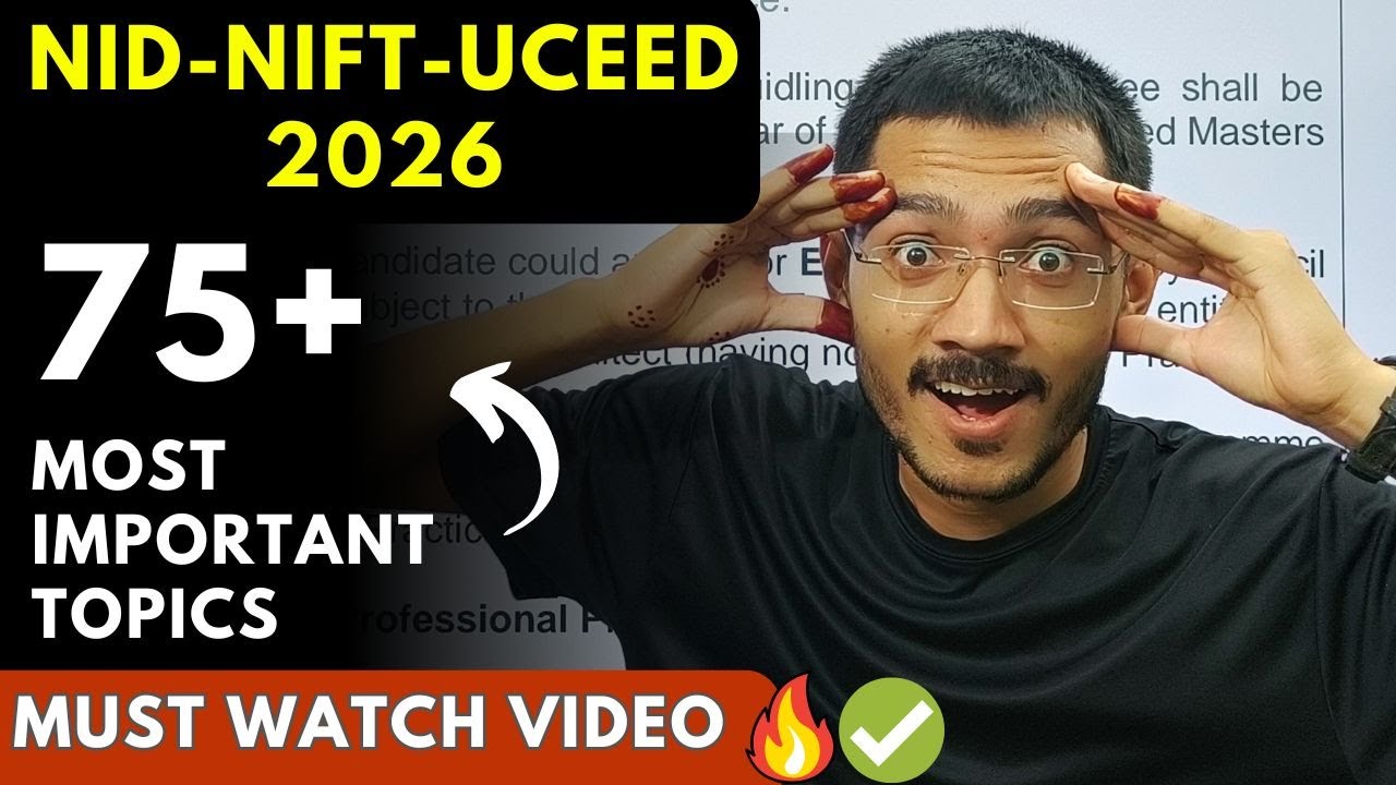75+ Most Important Topics for NID, NIFT & UCEED 2026 | Sachin Prajapat