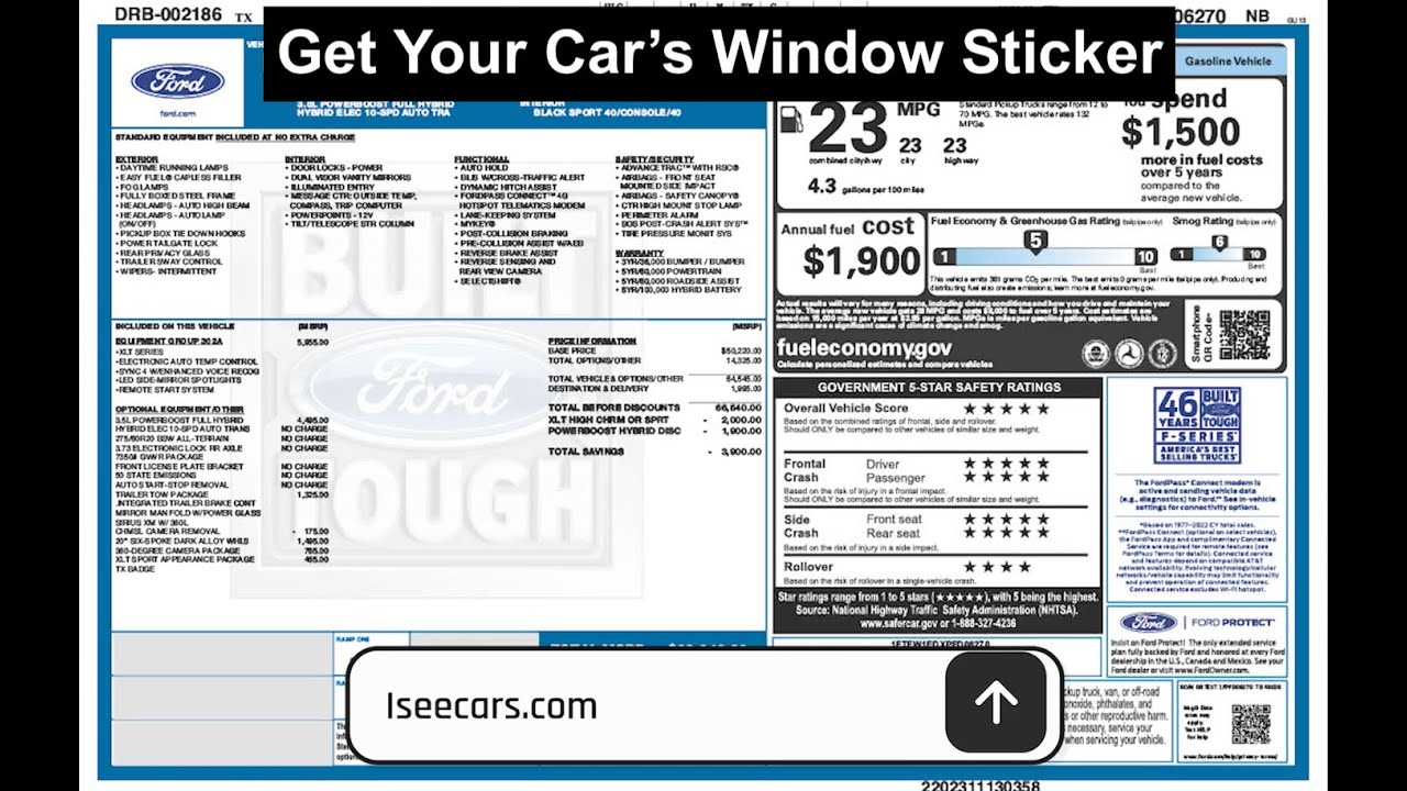 How to Get Your Car's Window Sticker