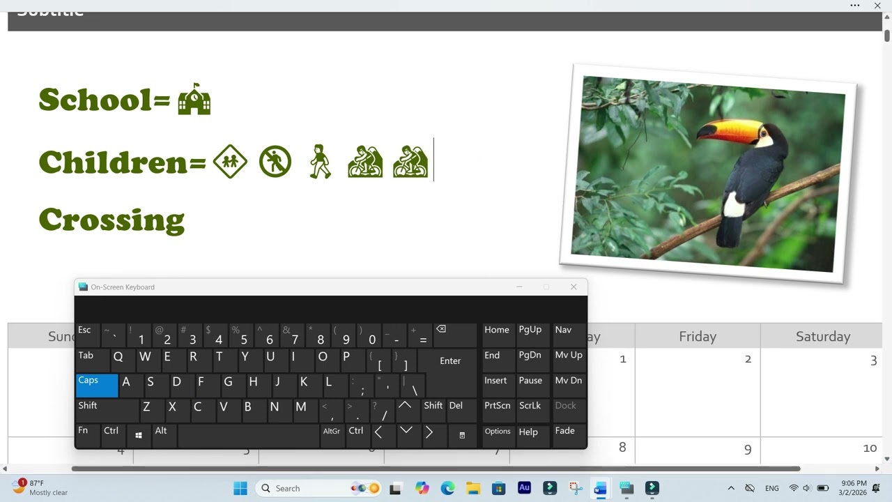 How to use short cut on Microsoft Word