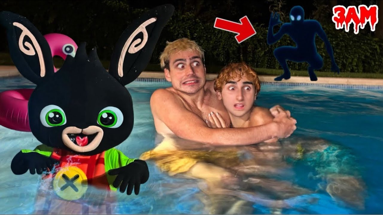 PIGIAMA PARTY IN PISCINA CON BING ALLE 3 DI NOTTE!! 😱🌙 *CI STANNO SPIANDO*