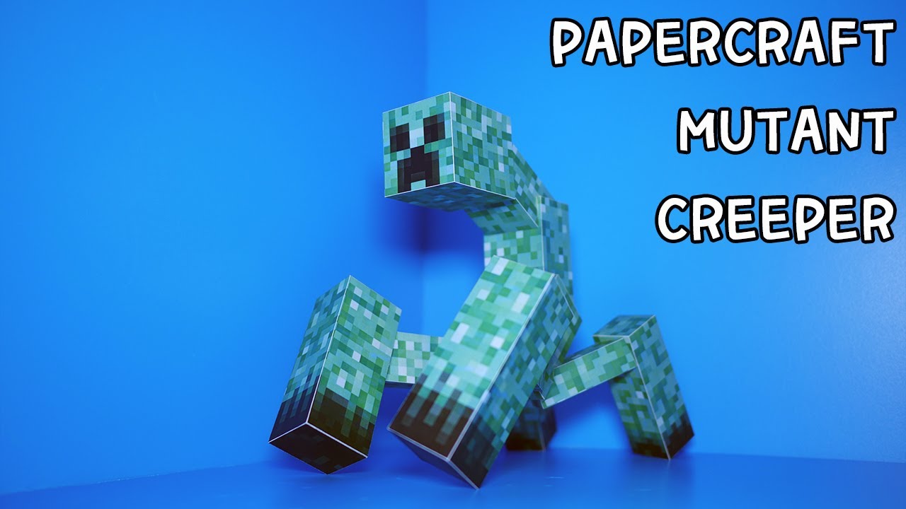 마인크래프트 뮤턴트 크리퍼 종이모형 만들기 How to make a Mutant Creeper (Papercraft Minecraft)
