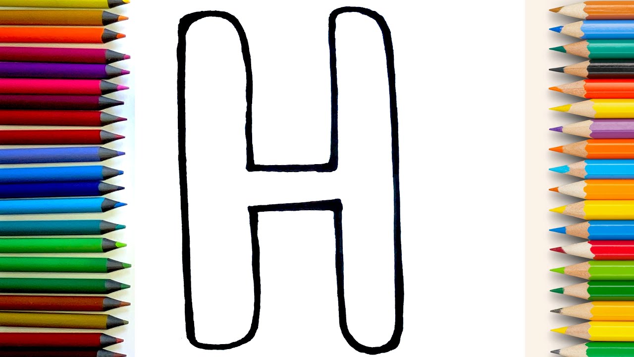 Learn Letter H with Drawing and Coloring 🎨 #artforkids