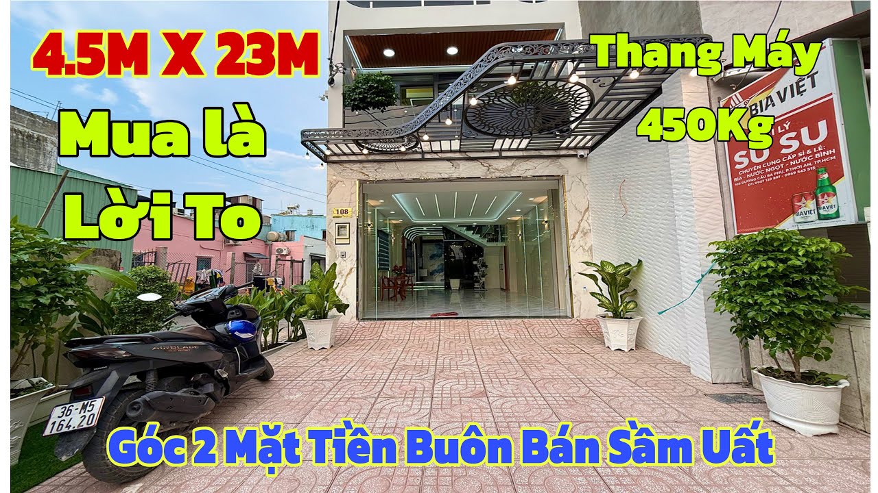 Siêu phẩm nhà đẹp Thang Máy Góc 2 Mặt Tiền kinh doanh buôn bán sầm uất tại Tô Ngọc Vân quận 12