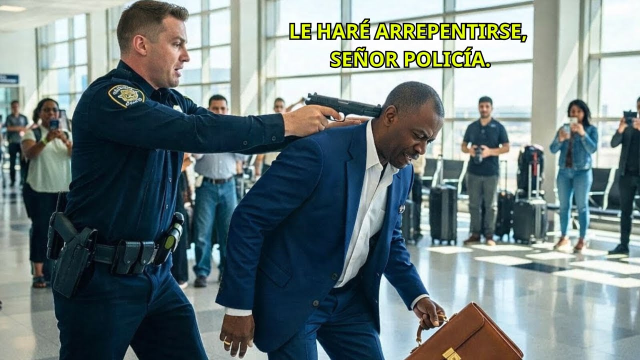 El policía acusó al hombre negro de llevar contrabando en su maletín, hasta que lo abrió.