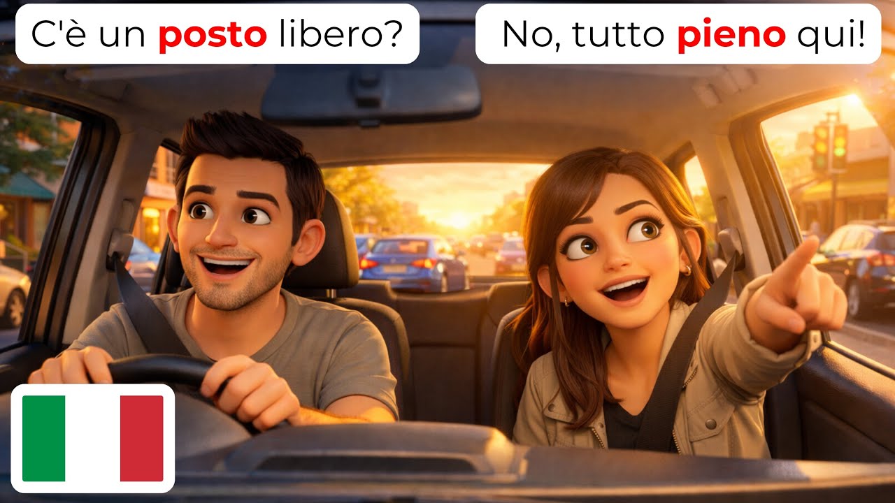 🇮🇹 15 Ежедневных Итальянских Диалогов для Охотников за Парковкой 🚗 | Изучайте Итальянский (A1-A2)