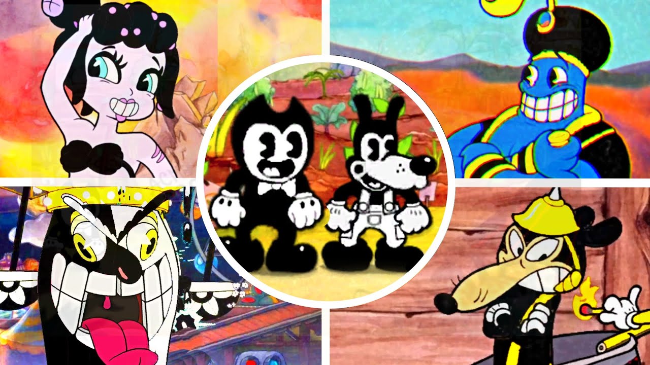 Cuphead – Bendy & Boris VS All Bosses (Extreme  Fire-Ink)