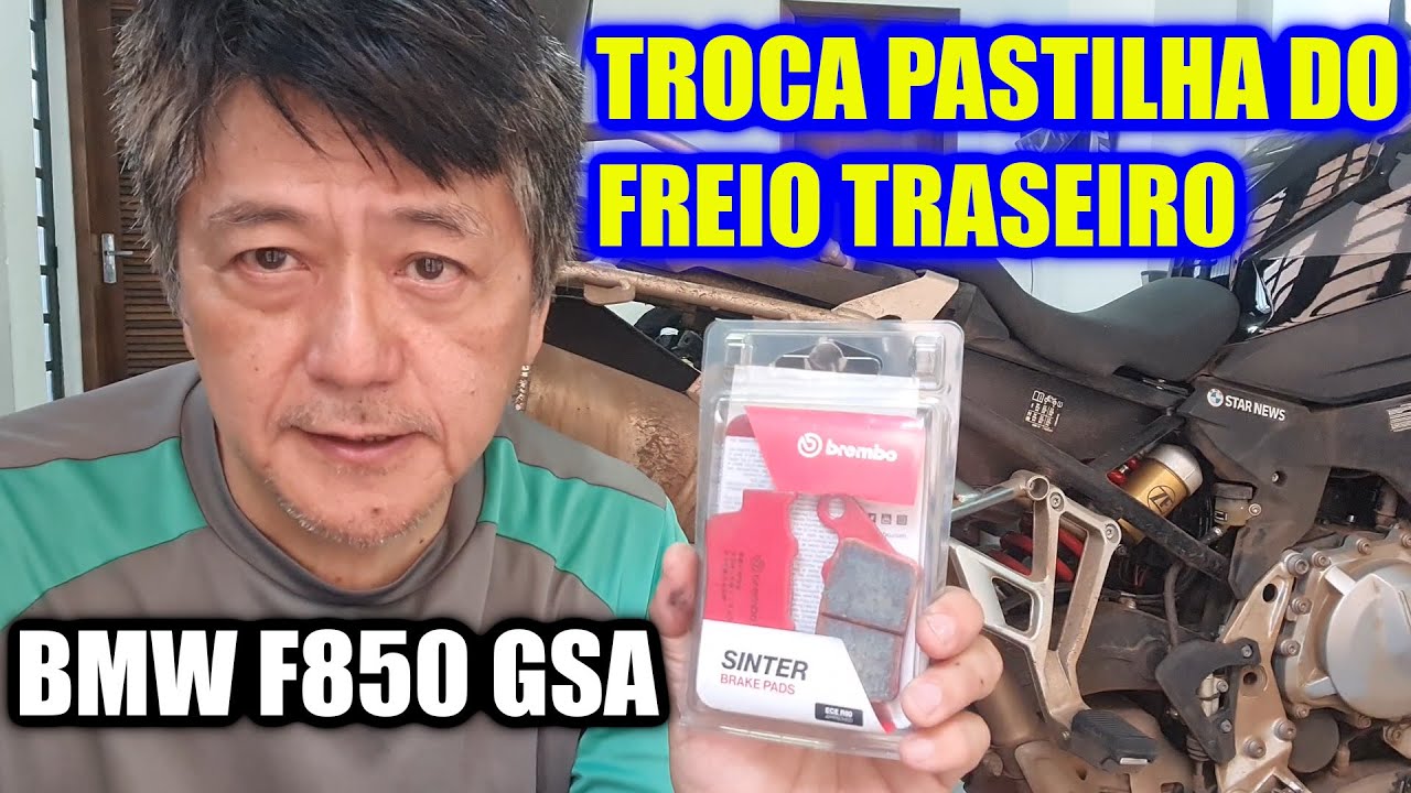 TROCA DE PASTILHA DO FREIO TRASEIRO - BMW F850GS ADVENTURE