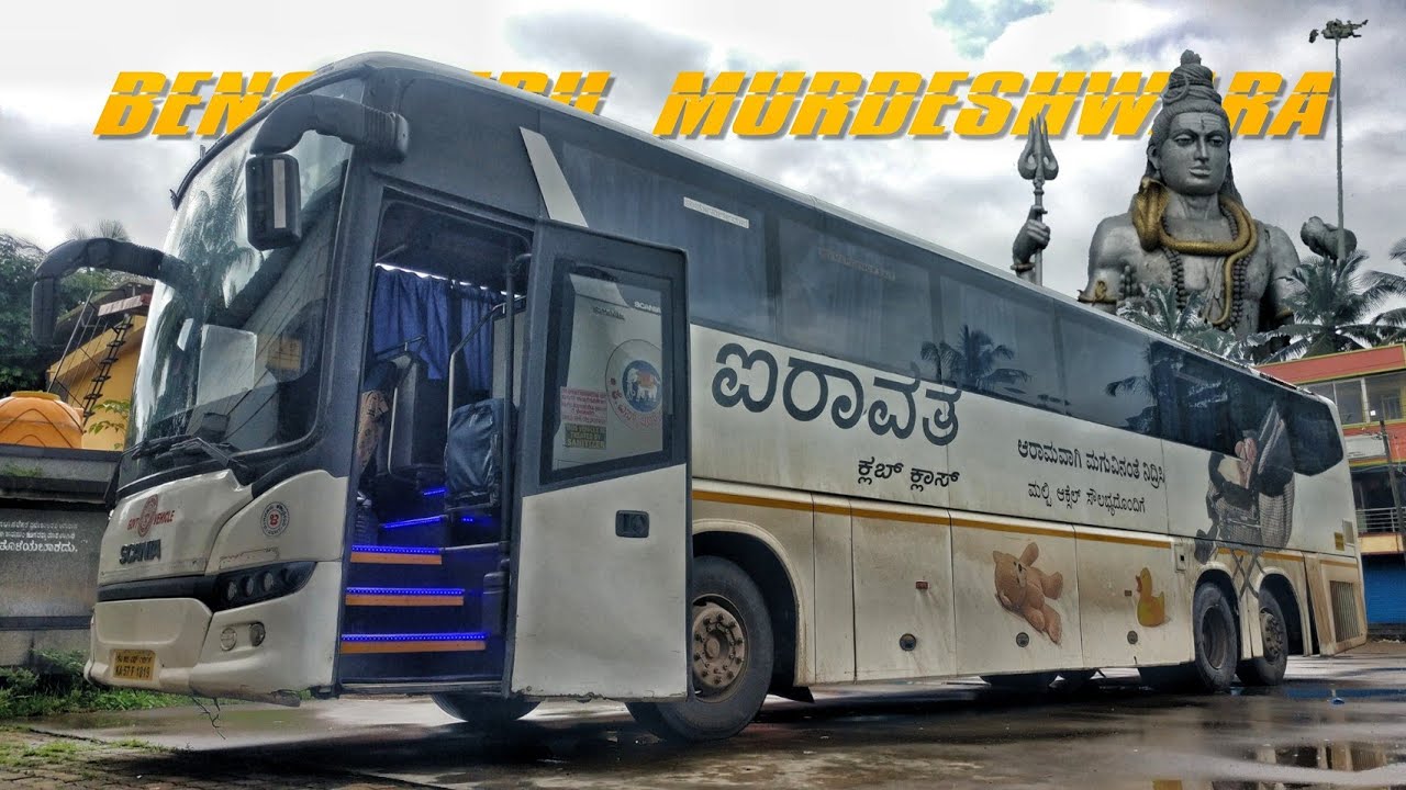 BANGALORE to MURUDESHWAR | KSRTC Airavat Club Class - Scania Via Shiradi Ghat, Mangaluru & Udupi