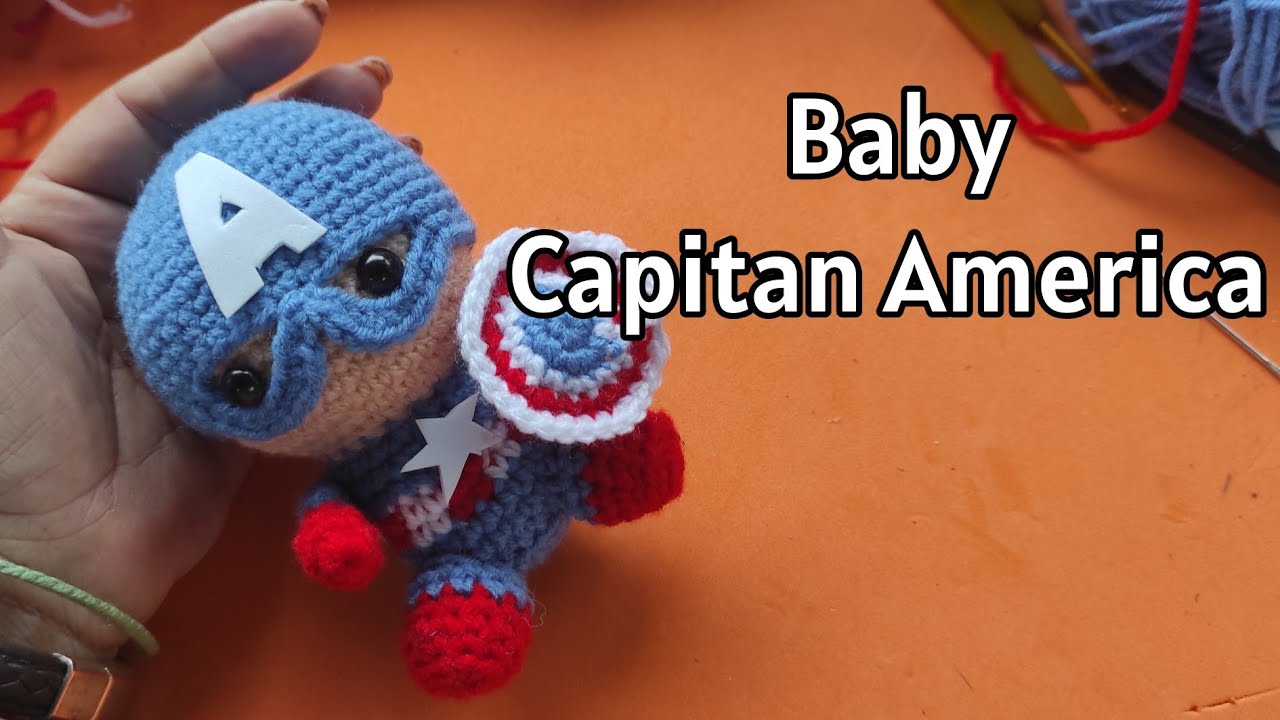 BABY CAPITAN AMERICA AMIGURUMI - PERSONAGGI/CARTONI ANIMATI ideali per Mercatini #amigurumi