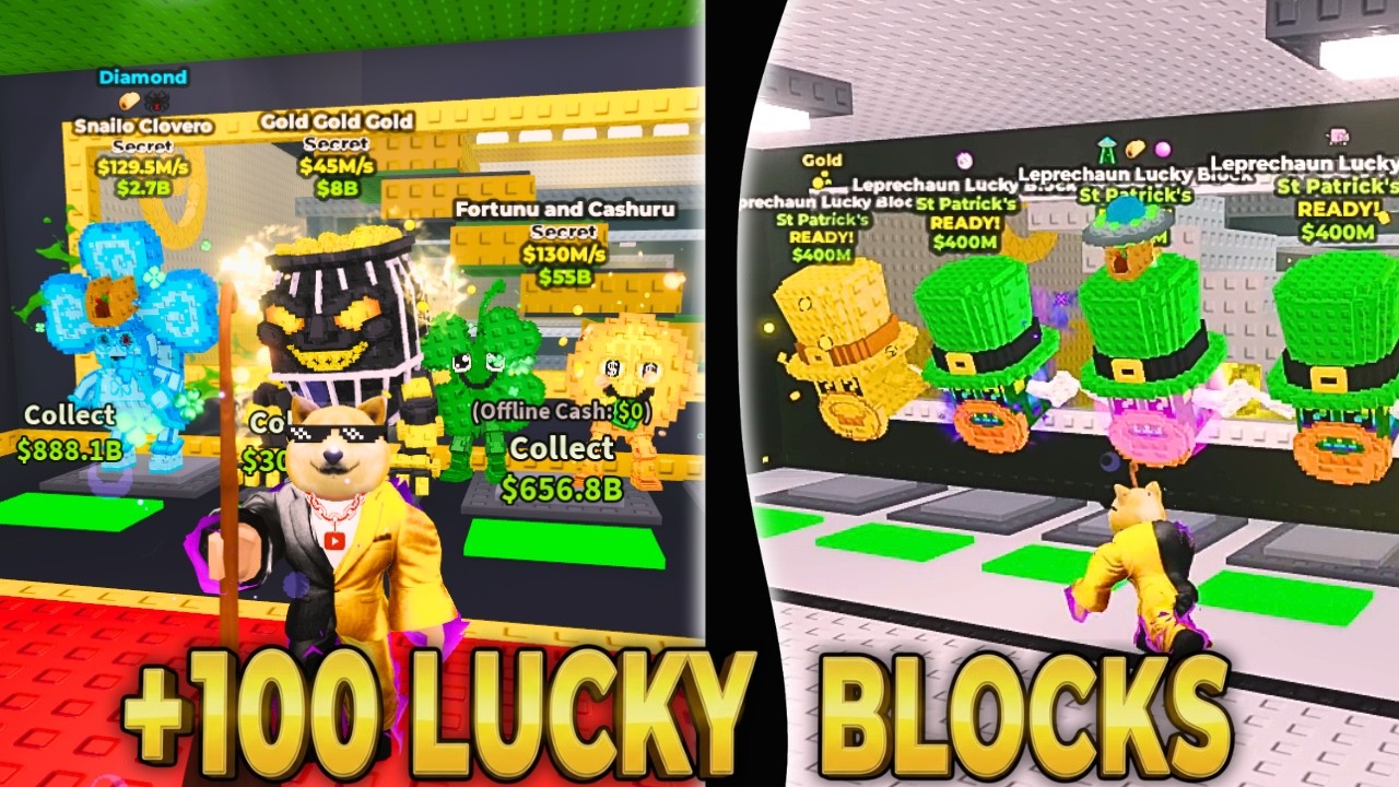 ABRÍ +100 LUCKY BLOCKS de SAN PATRICIO y REGALÉ una BASE cada vez que SALÍA un BRAINROT NUEVO 🍀😱🔥