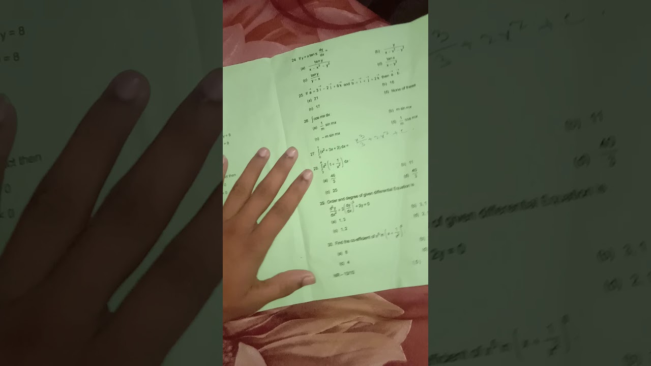 Bbose mathematics class 12 dec 2018  question