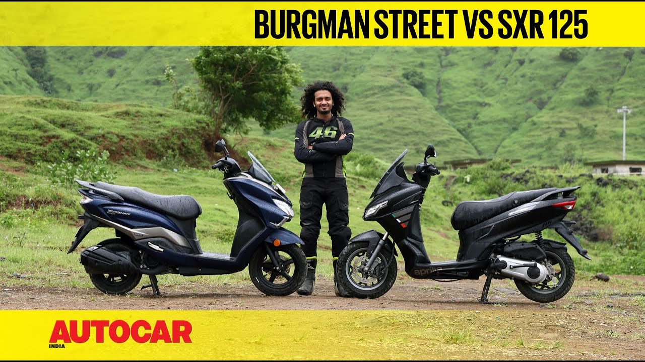 Suzuki Burgman Street vs Aprilia SXR 125 - Maxi-style scooters face-off | Comparison | Autocar India