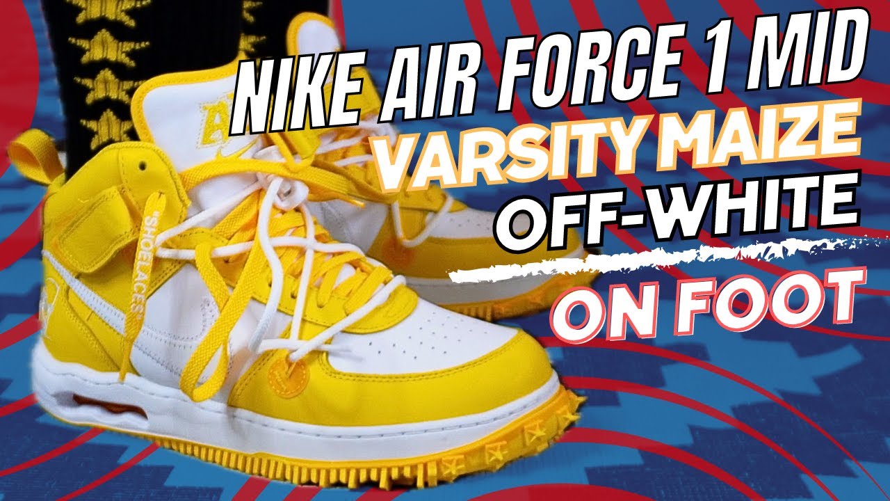 Nike Air Force 1 Mid SP Off-White Varsity Maize Found These Sitting In Nike Outlet On Foot 🔥