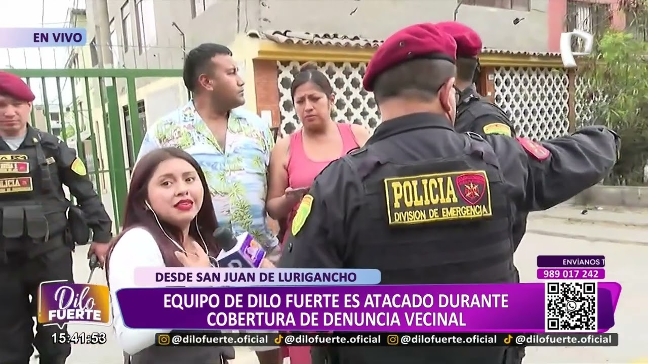 SJL: vecino enfurecido agrede a equipo periodístico de “Dilo Fuerte”