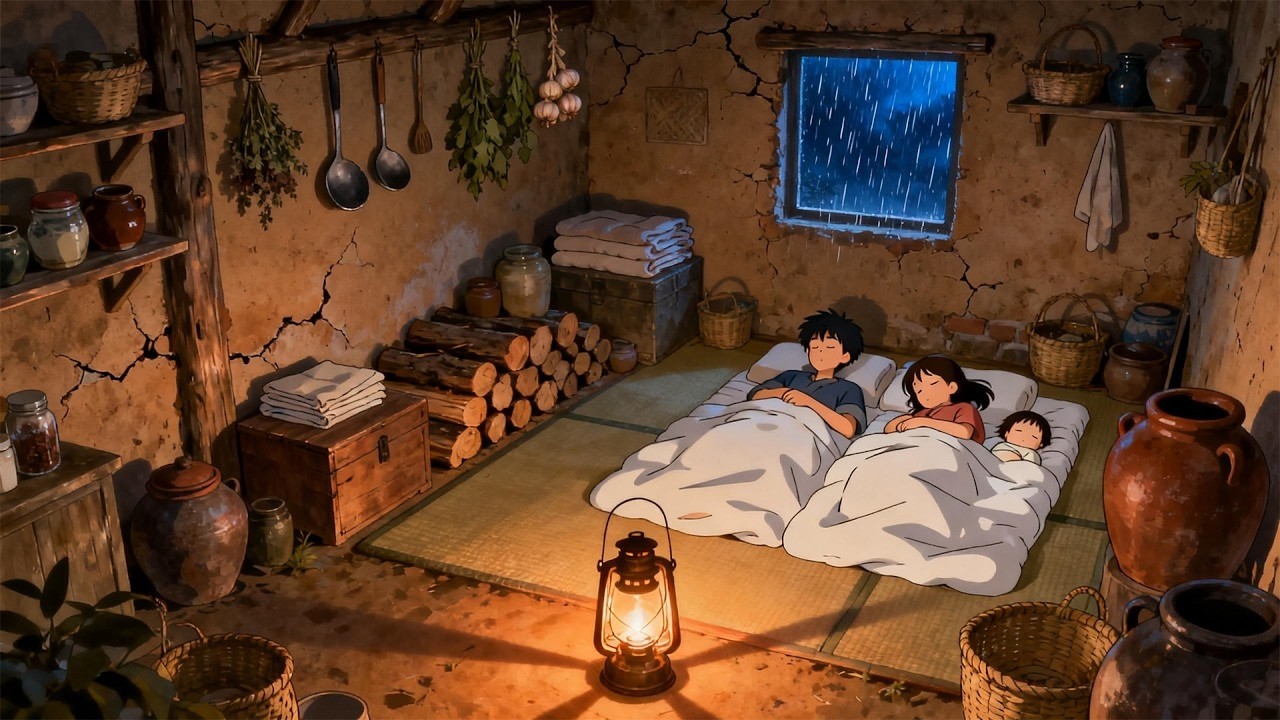 A Peaceful Rainy Day in The Countryside  Cozy Meals with Family   Ghibli Video