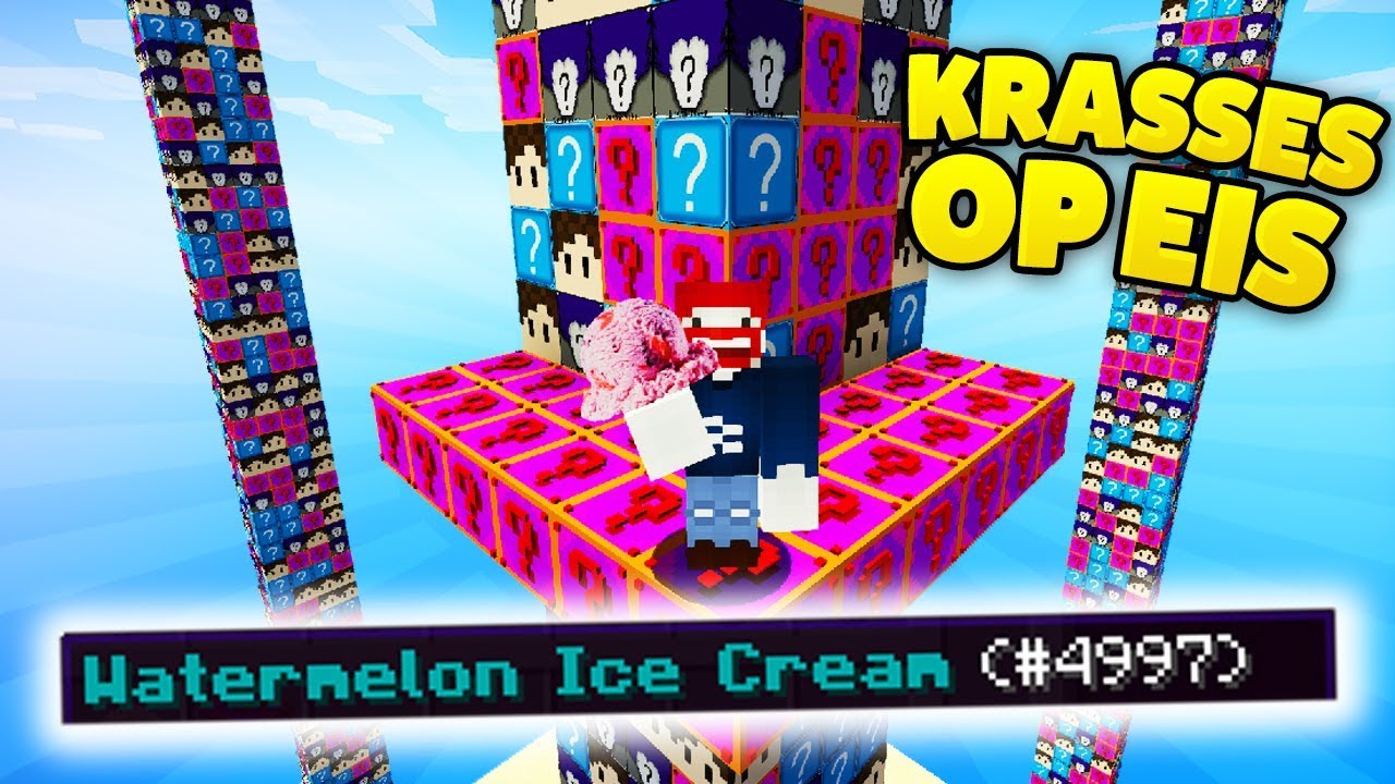 EXTREME WASSERMELONEN EISCREME | LUCKY BLOCKS TOWER