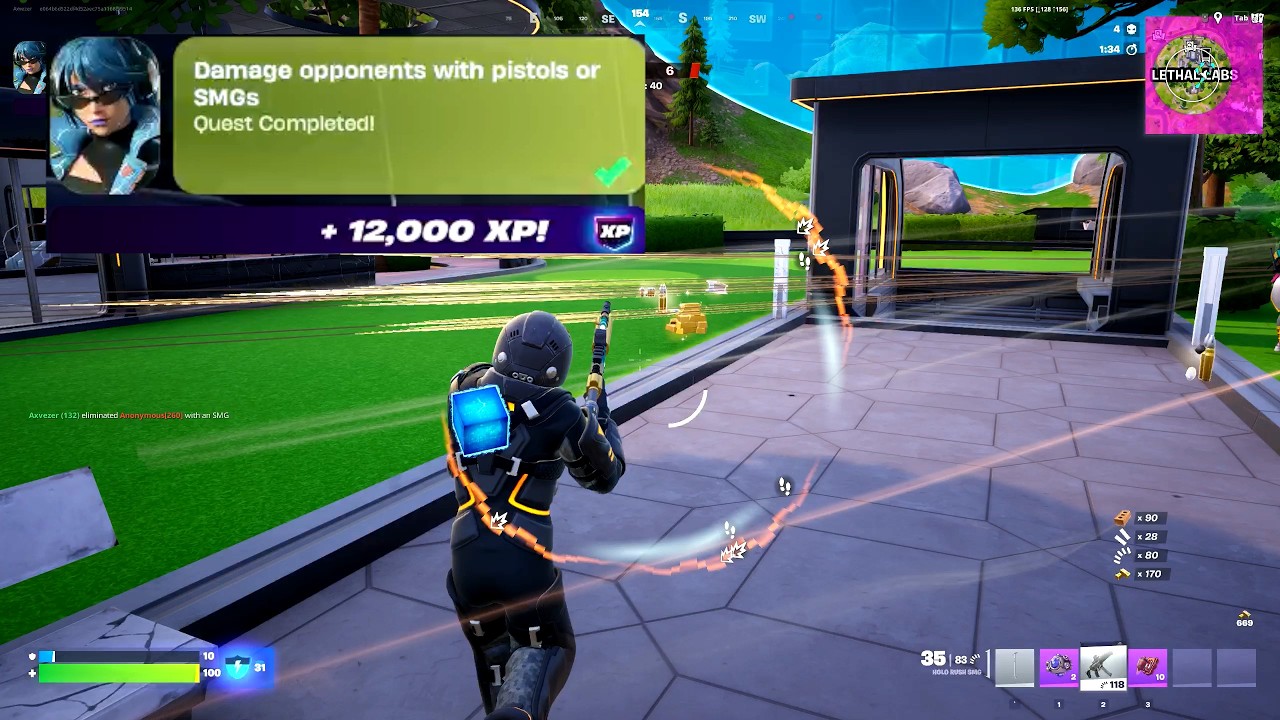 Damage opponents with pistol or SMGs Fortnite