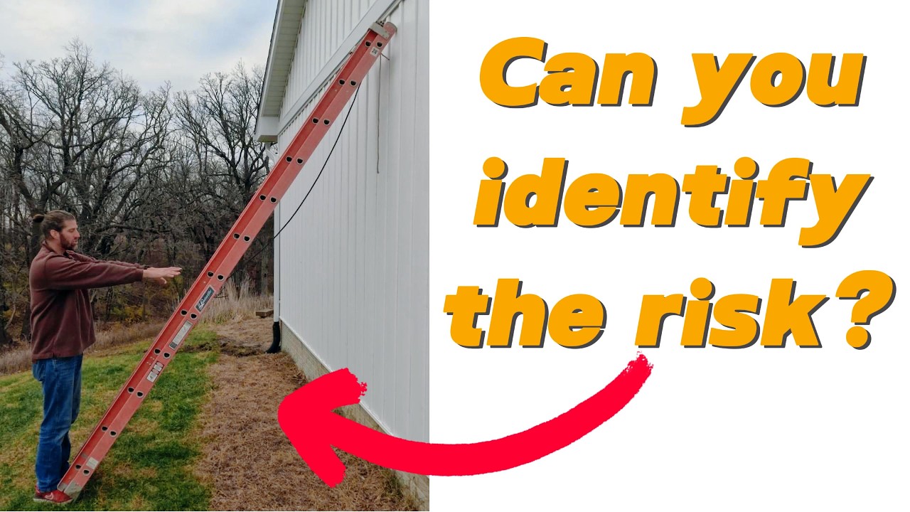 How to set up an extension ladder safely. Easy to follow steps.