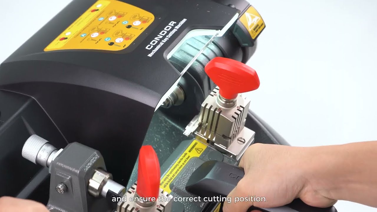 How to use Xhorse Condor XC-003 to cut Double Sided Flat Key - obd2shop.co.uk
