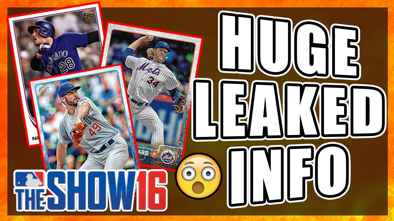 HUGE MLB THE SHOW 16 LEAK! AMAZING CARDS TO COME!