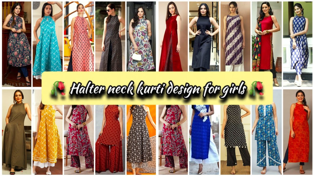 2025 Simple Kurti Design Ideas For Girls| Halter Neck Kurti High Neck Kurti Design