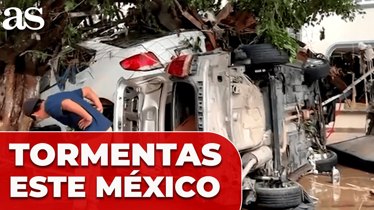 LLUVIAS TORRENCIALES desbordan r&iacute;os y provocan INUNDACIONES en el este de M&Eacute;XICO