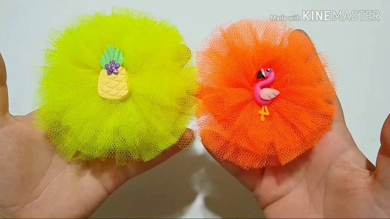 Flor de tule - Carnaval/ Verão/ Neon - Super fácil e rápido