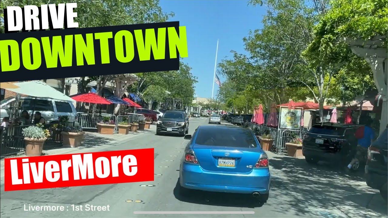 Driving Downtown -Livermore,California - From Sunol