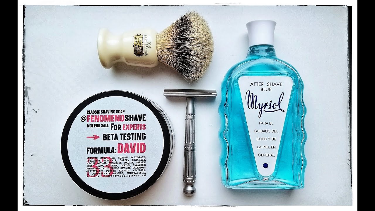 Бритьё! The General - Feather Pro. - Simpson Commodore x3 - Fenomeno Shave - Myrsol Blue