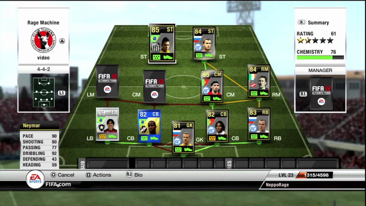 FIFA 12 - Squad Builder - Hybrid (IF + TOTS)