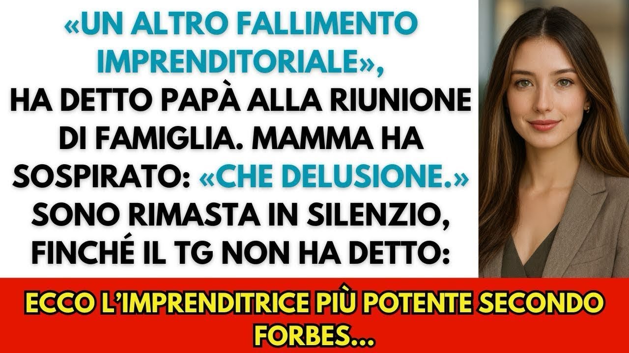 I miei genitori dicevano  “Non avrai mai successo ” Poi Forbes mi ha nominata tra i migliori