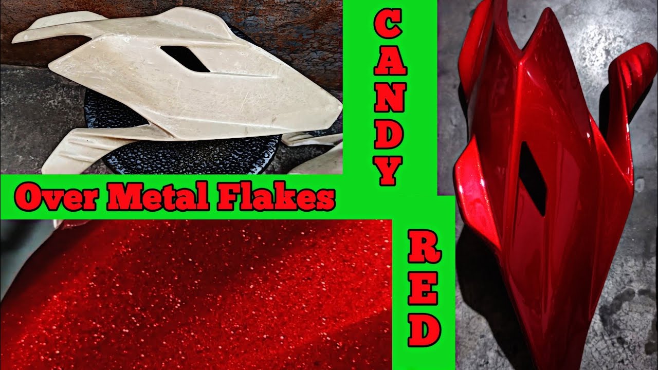 How to paint duke X3 kit in candy red colour over metal flakes