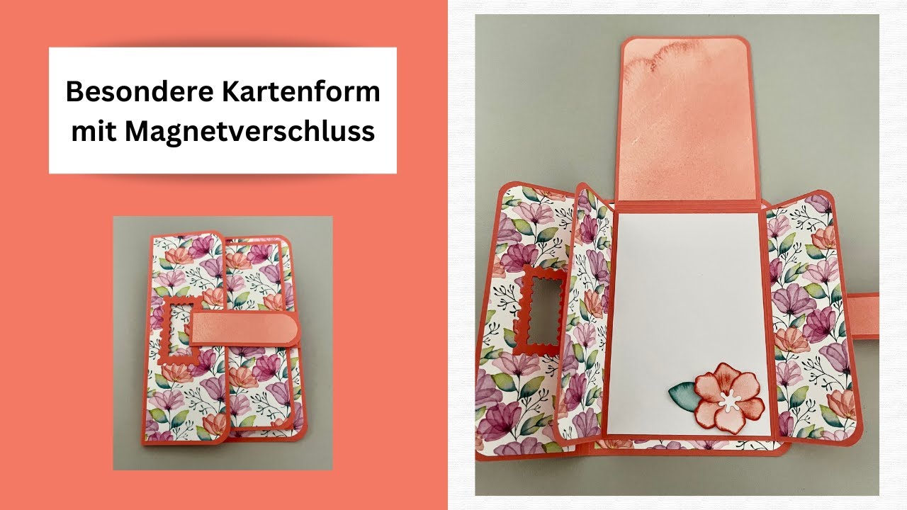 Besondere Kartenform mit Magnetverschluss! Mit den Produkten von Stampin`UP!