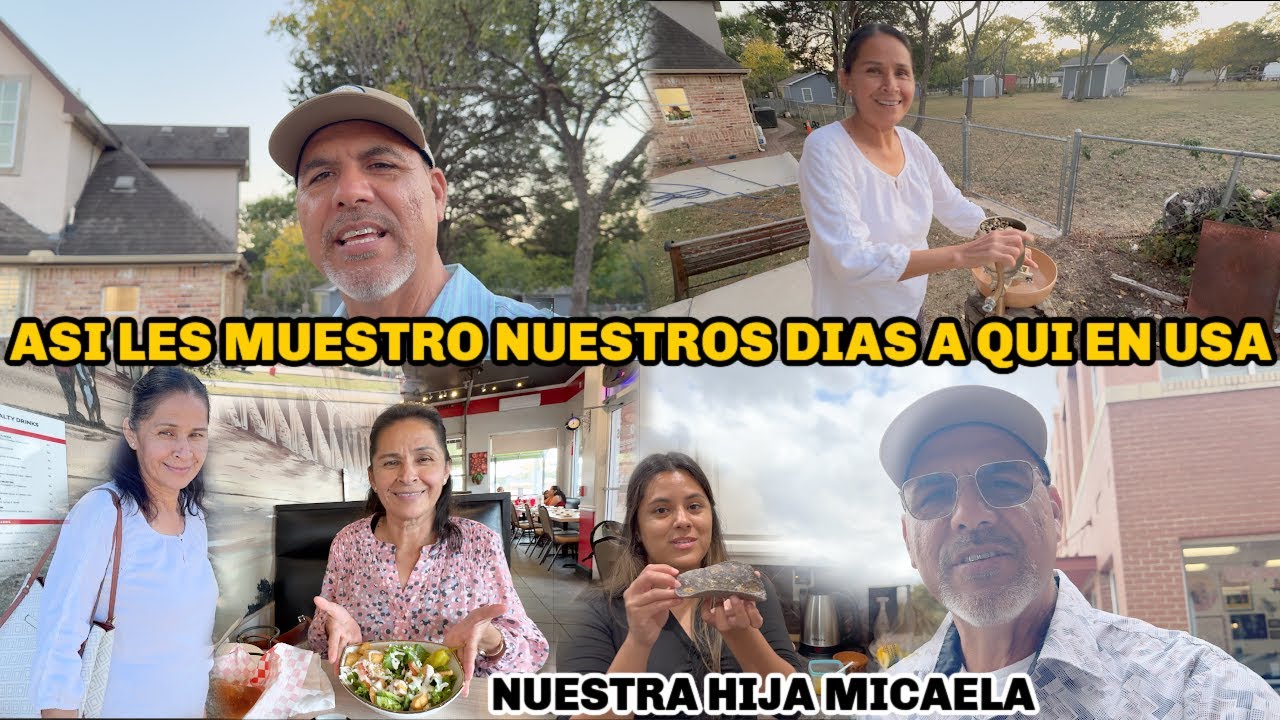 ASI LES MOSTRAMOS NUESTRO DIARIO VIVIR A QUI EN. USA.|NOS VICITO MI HIJA MICAELA,