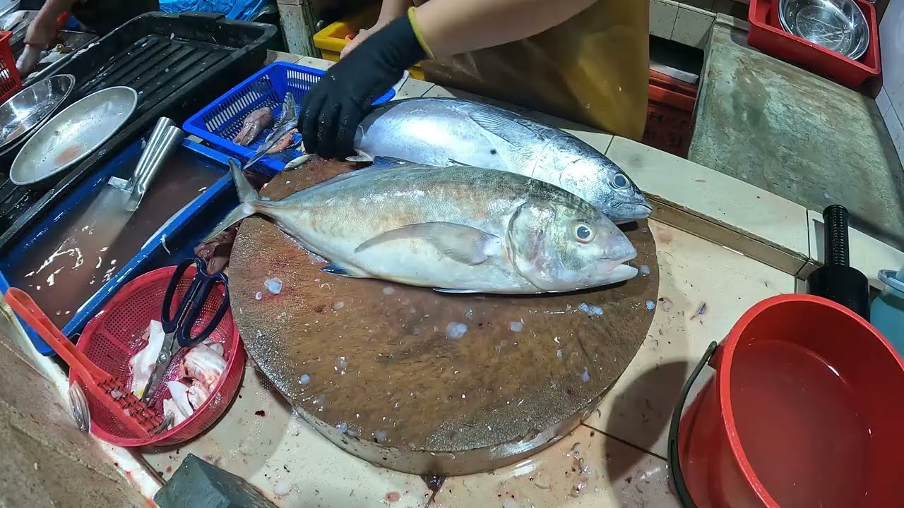 Big Fish Cutting & Cleaning Skills 🔥🐟 | Satisfying Seafood Prep ASMR